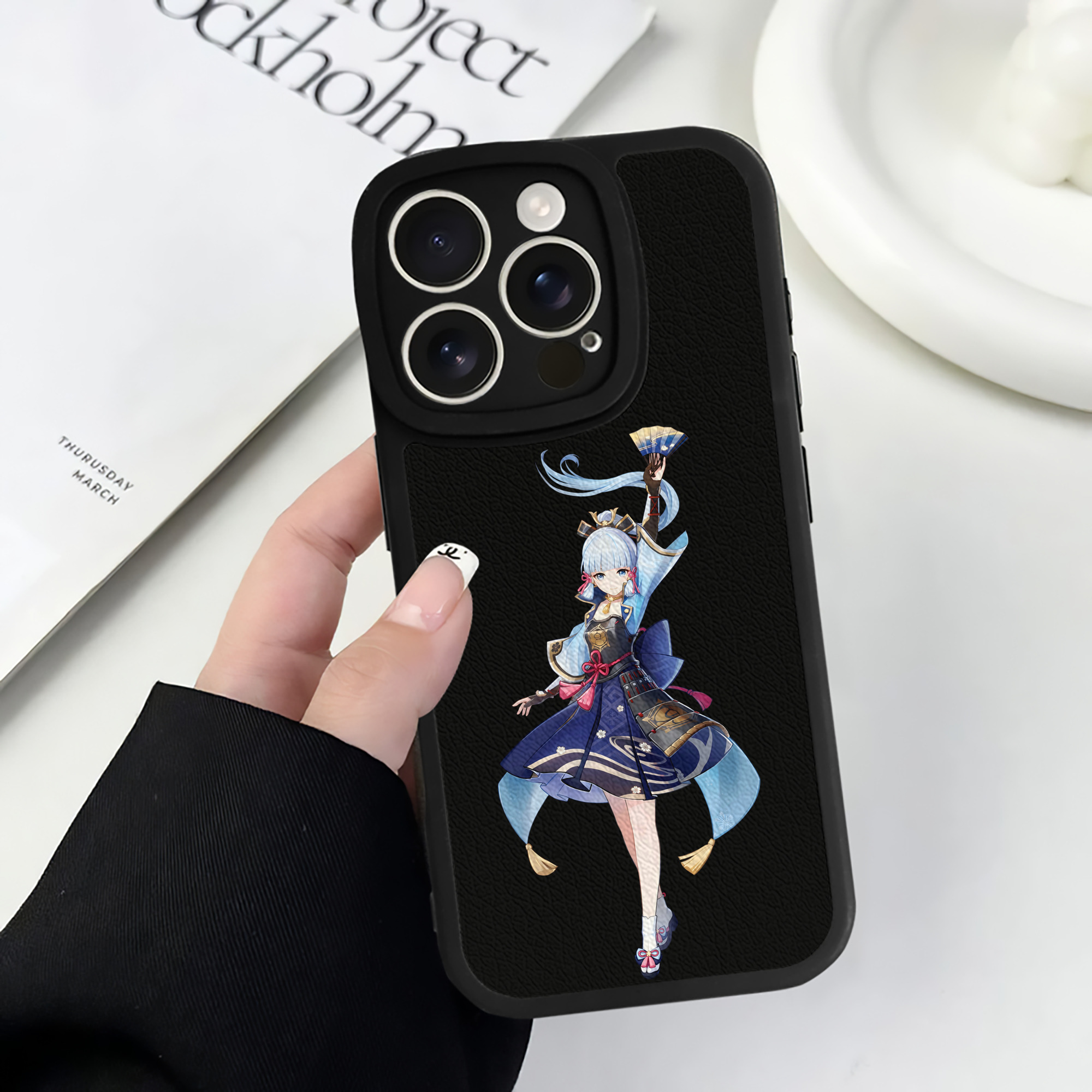 げんし神 神里綾華 神宮寺レン genshin Kamimiya Ren 【iPhone 16シリーズ対応】シリコンスマホケース（レザー調） 材質：シリコン